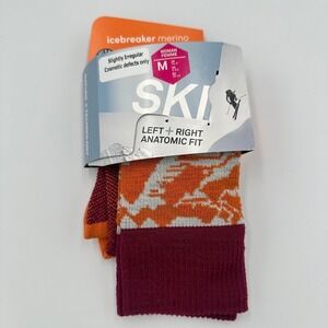 Icebreaker Merino Ski Socks Women's M Anatomical Fit NWT Ski Gear Snow Sports